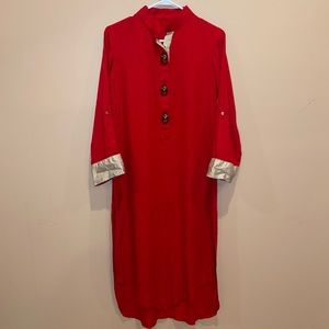 Pakistani Red and Gold Kurti
